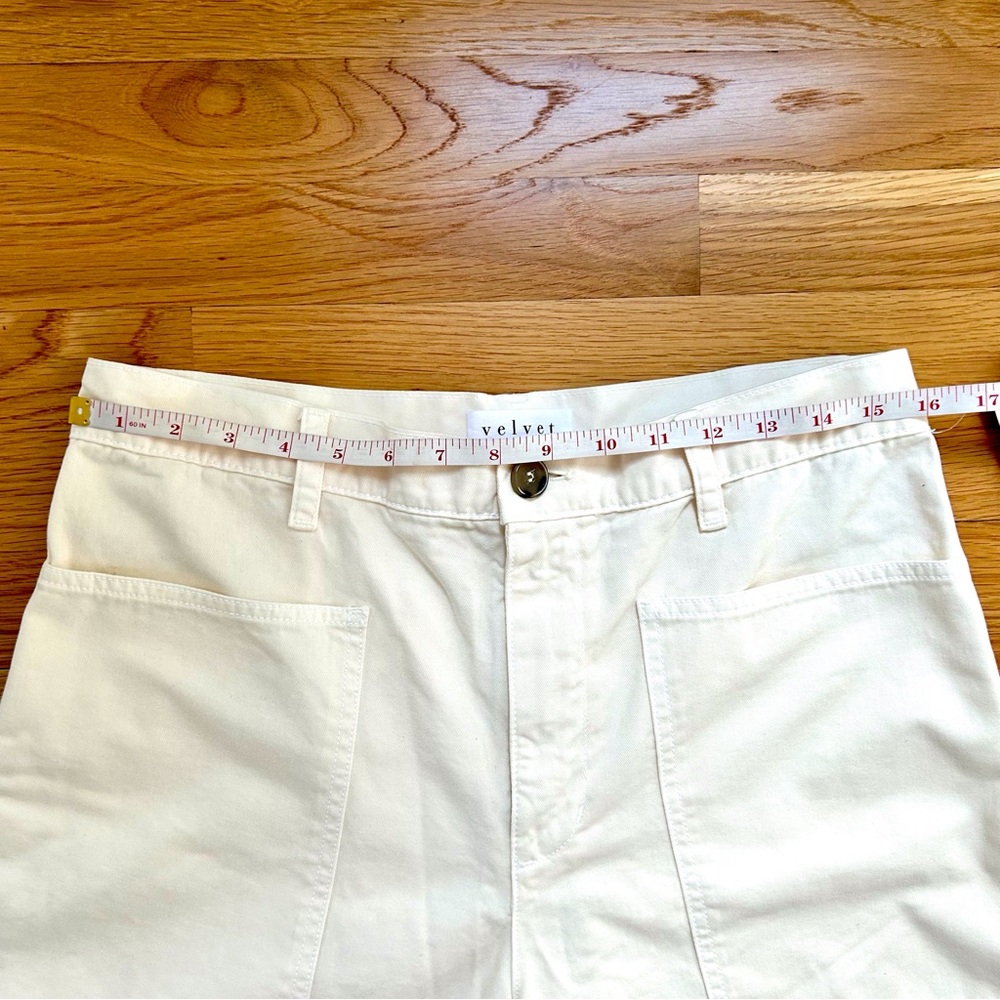 Velvet By Graham & Spencer Brylie Ivory Cotton Twill Pants - Picture 9 of 16